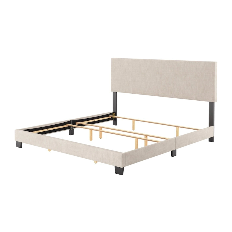 Lit King moderne, sommier tapissier requis