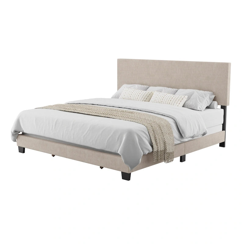 Lit King moderne, sommier tapissier requis