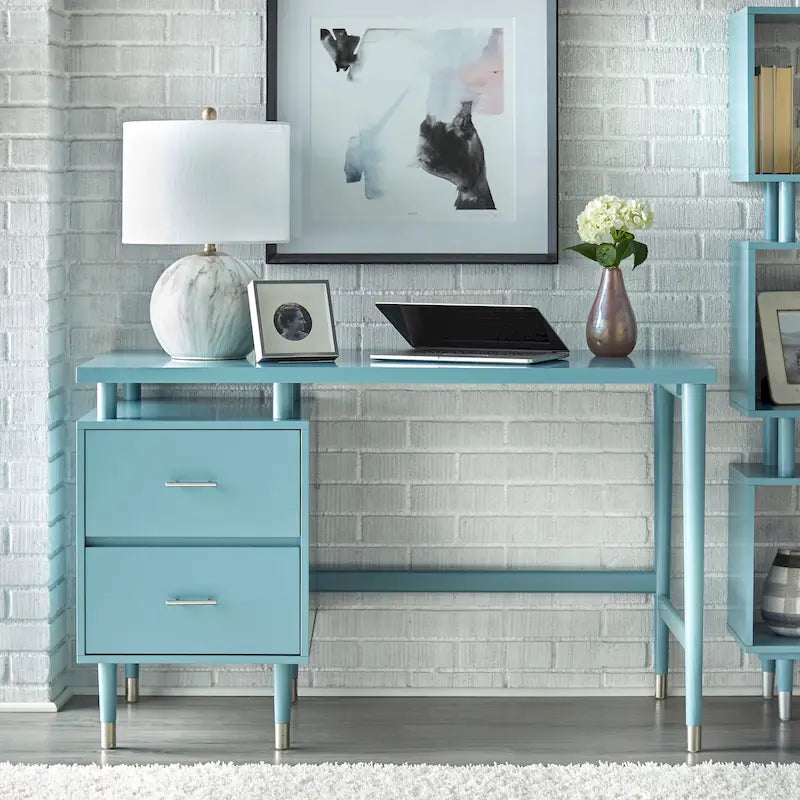 Bureau moderne de style médiéval à double tiroir