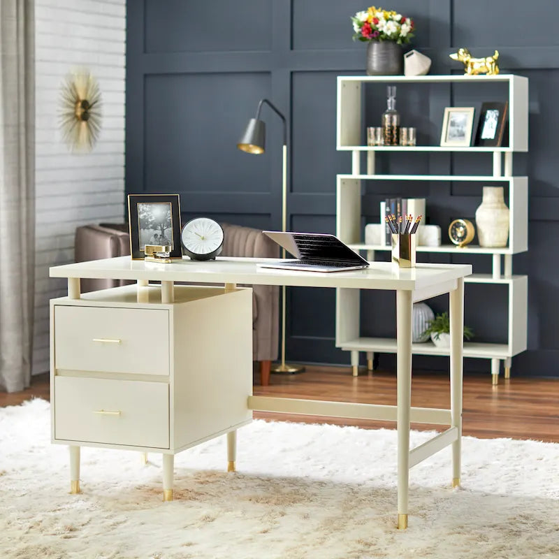 Bureau moderne de style médiéval à double tiroir