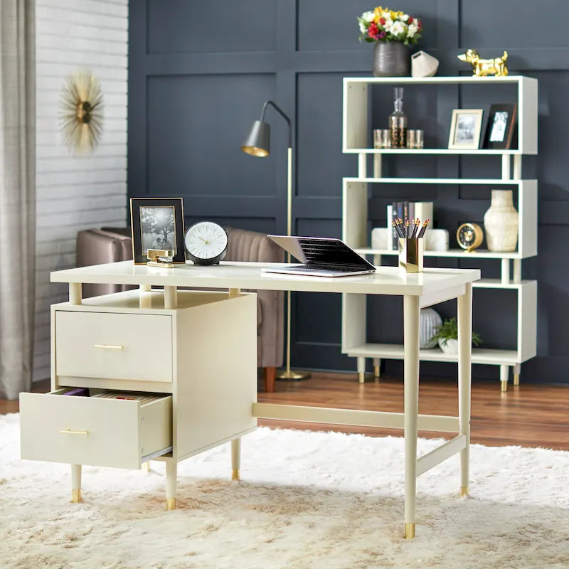 Bureau moderne de style médiéval à double tiroir