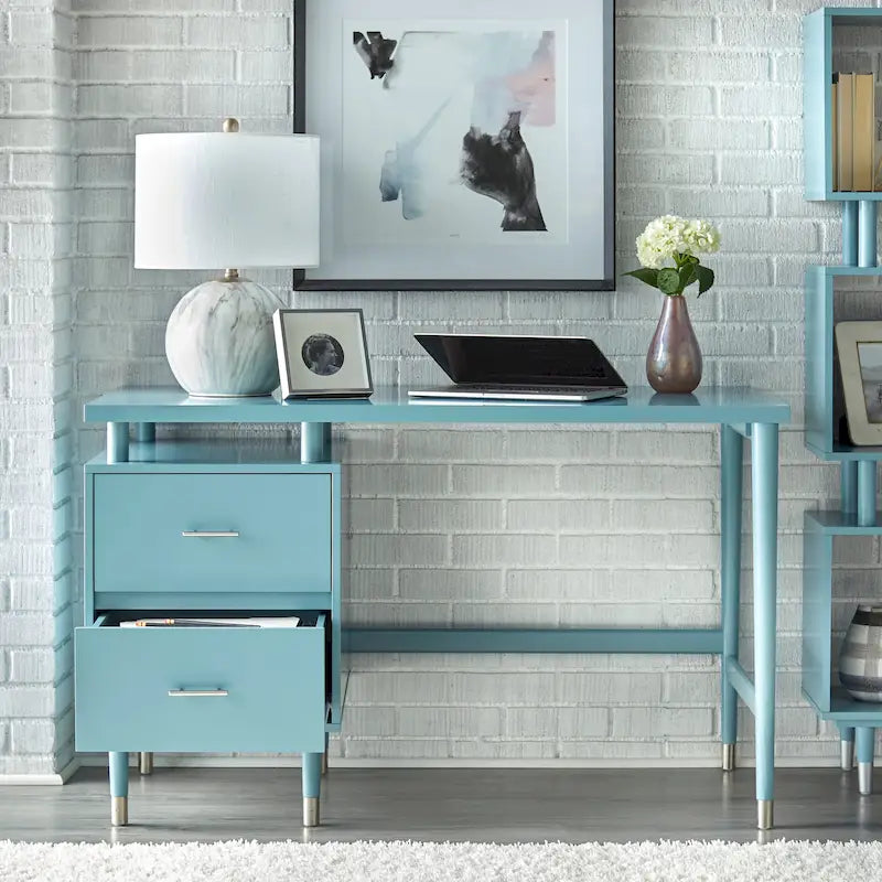 Bureau moderne de style médiéval à double tiroir