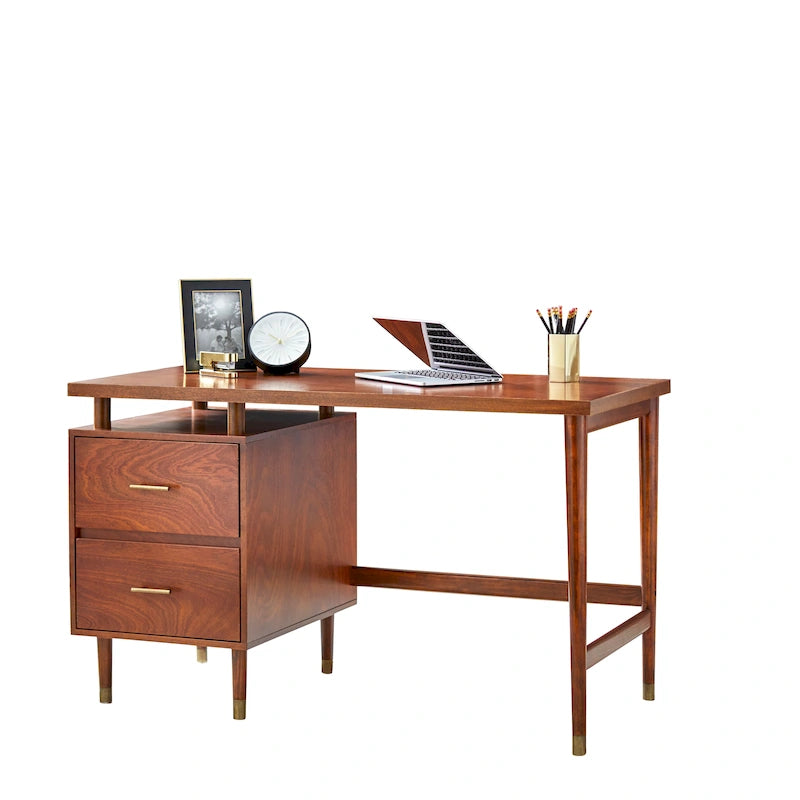 Bureau moderne de style médiéval à double tiroir