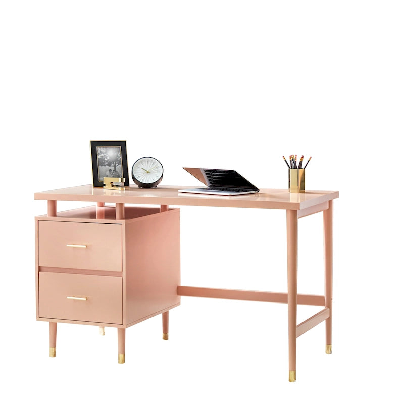 Bureau moderne de style médiéval à double tiroir