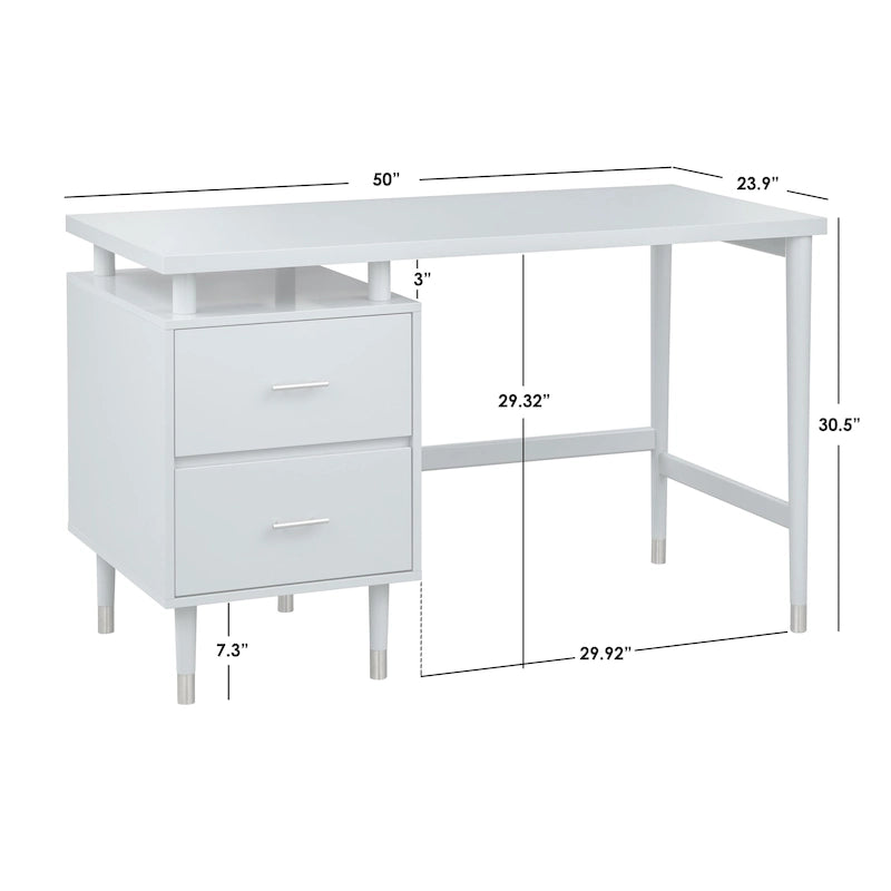Bureau moderne de style médiéval à double tiroir