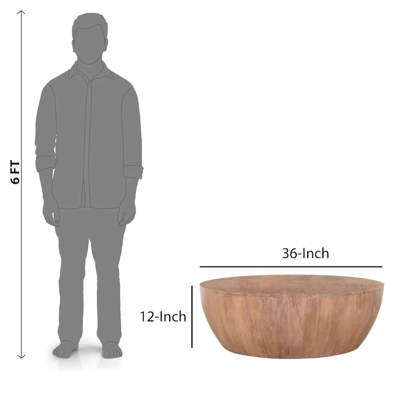 Table basse en bois, piètement en bois, finition marron vieilli