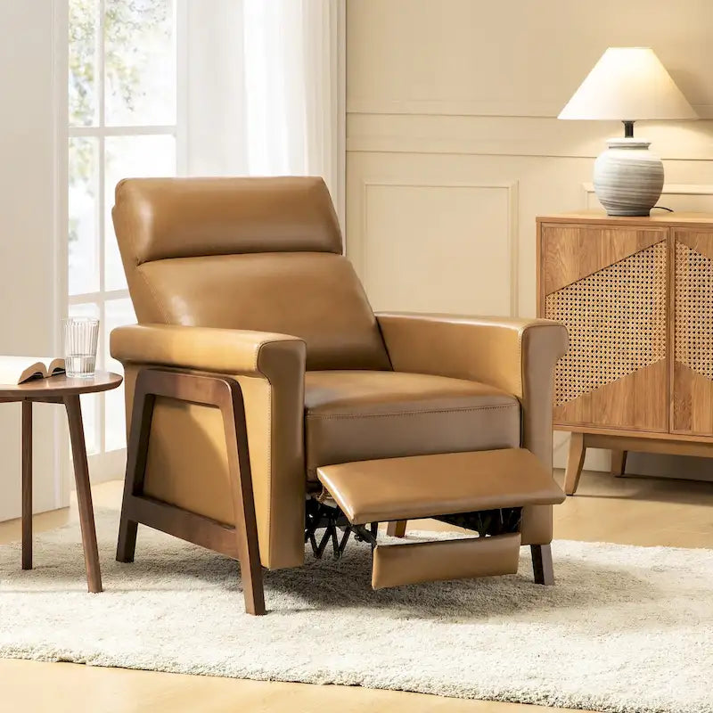 Fauteuil inclinable électrique moderne en cuir avec port USB
