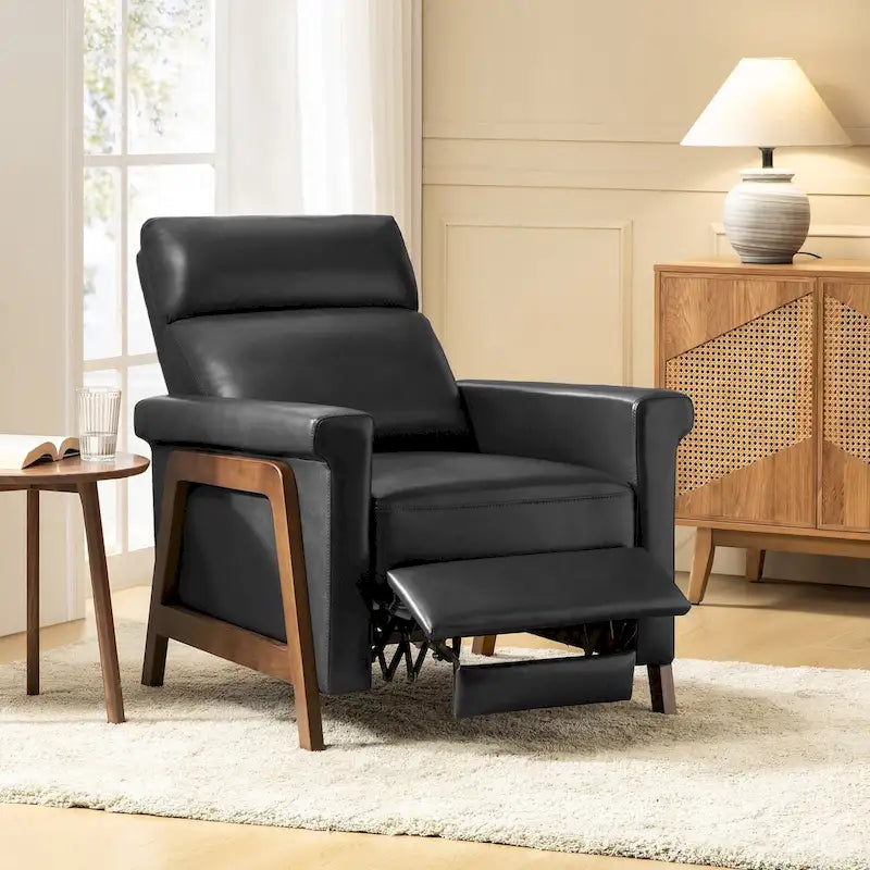 Fauteuil inclinable électrique moderne en cuir avec port USB