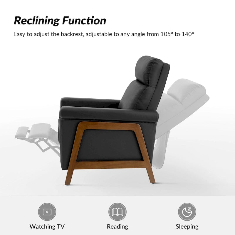 Fauteuil inclinable électrique moderne en cuir avec port USB
