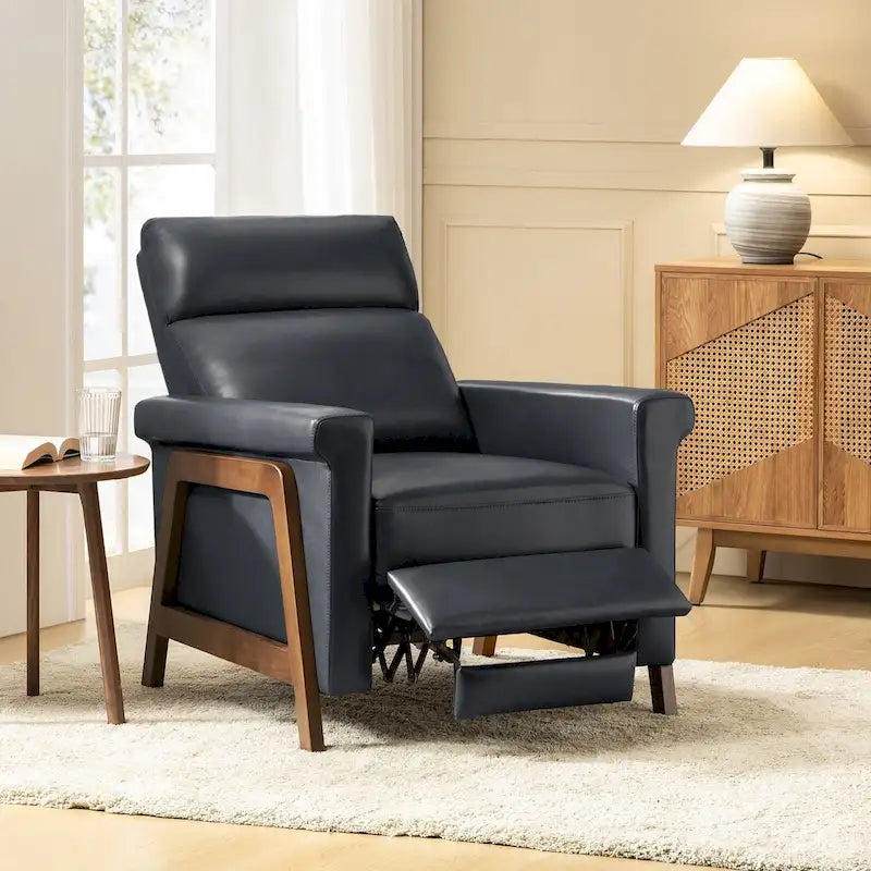 Fauteuil inclinable électrique moderne en cuir avec port USB
