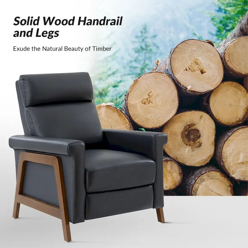 Fauteuil inclinable électrique moderne en cuir avec port USB