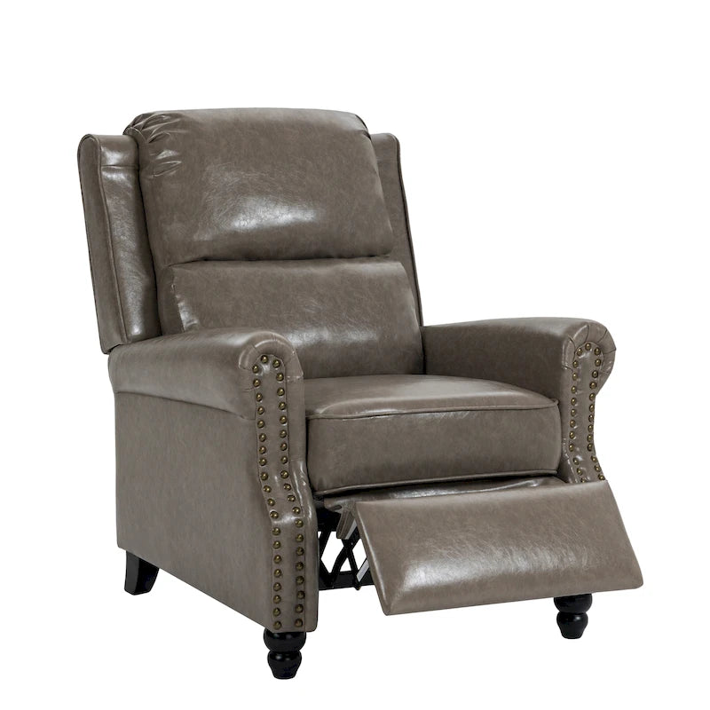 Fauteuil inclinable moderne et rembourré en cuir PU