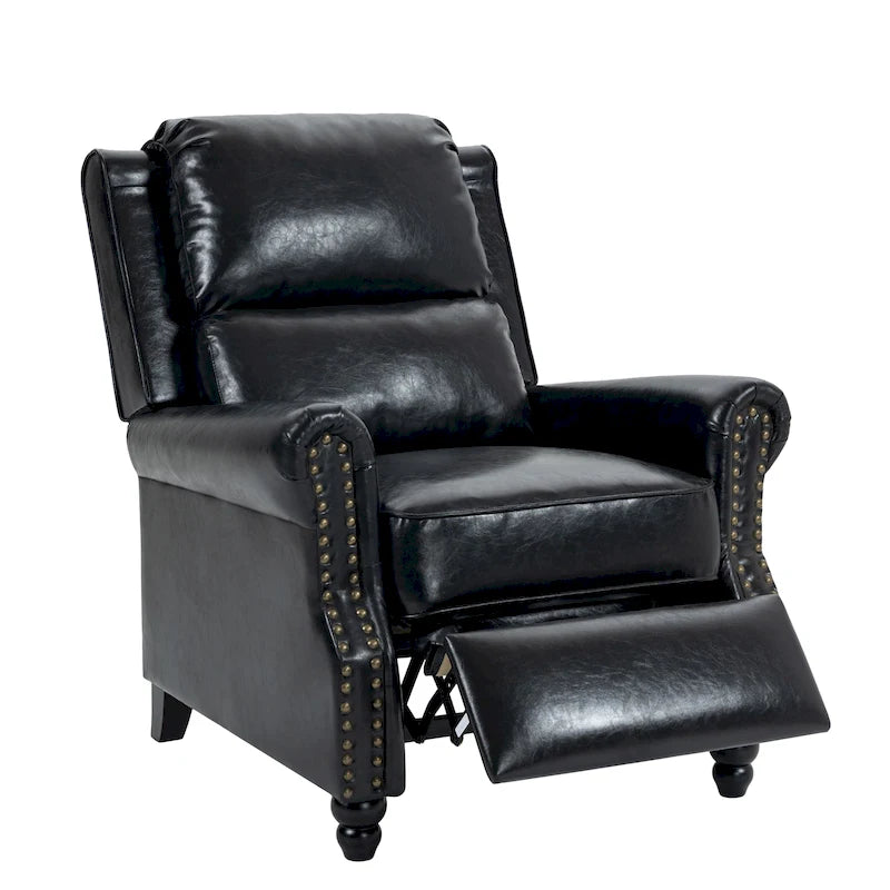 Fauteuil inclinable moderne et rembourré en cuir PU