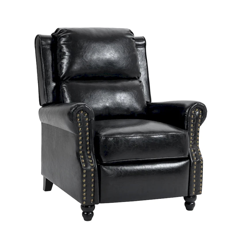 Fauteuil inclinable moderne et rembourré en cuir PU