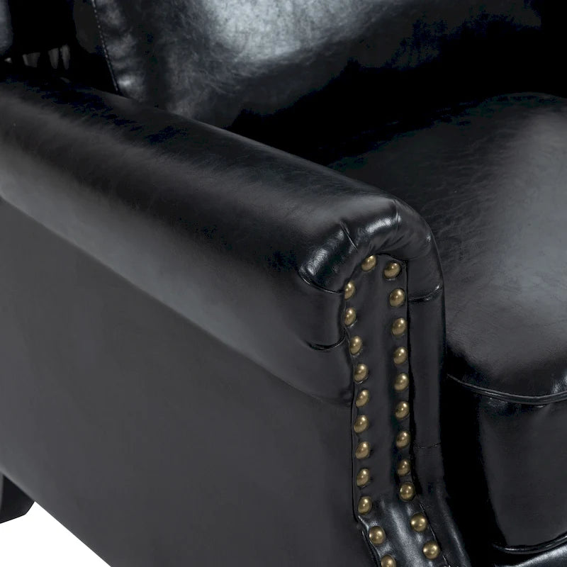 Fauteuil inclinable moderne et rembourré en cuir PU