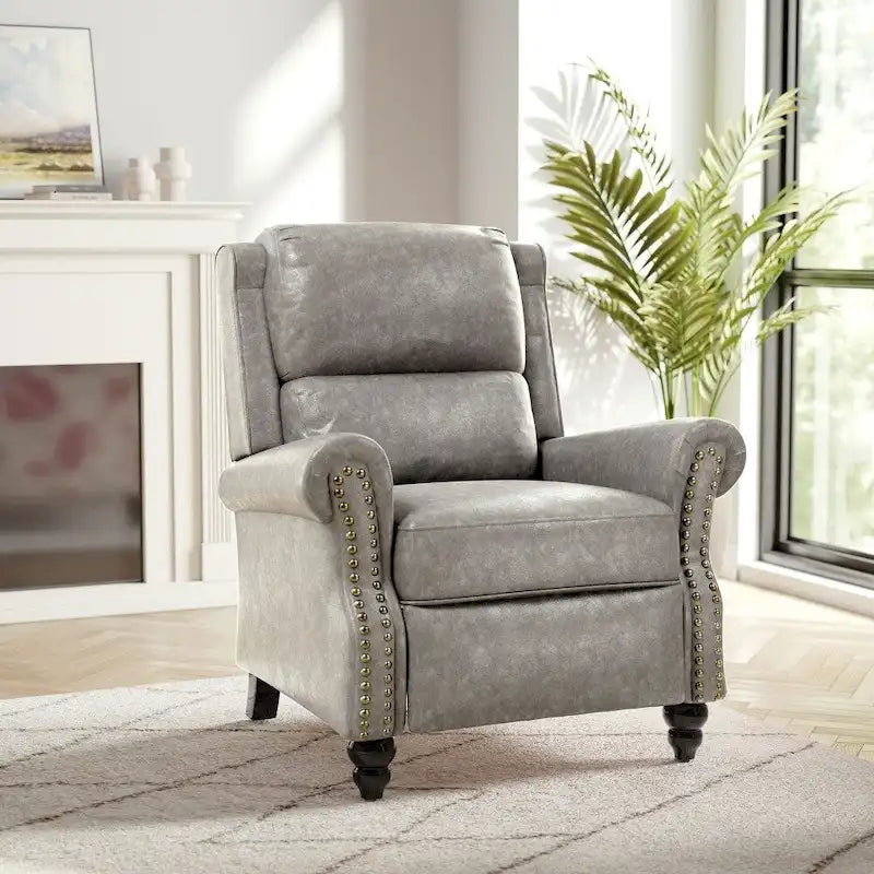 Fauteuil inclinable moderne et rembourré en cuir PU
