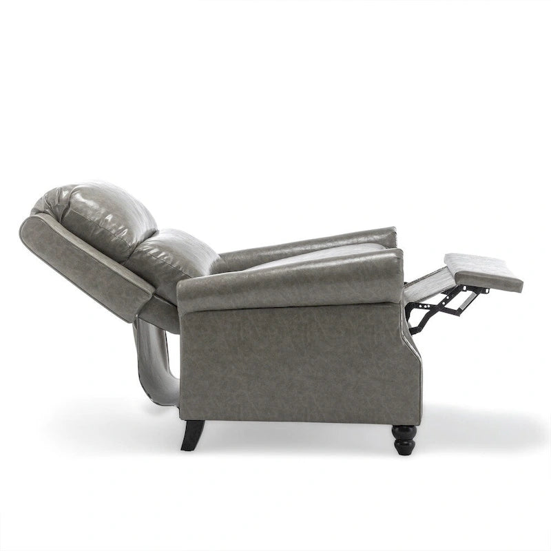 Fauteuil inclinable moderne et rembourré en cuir PU
