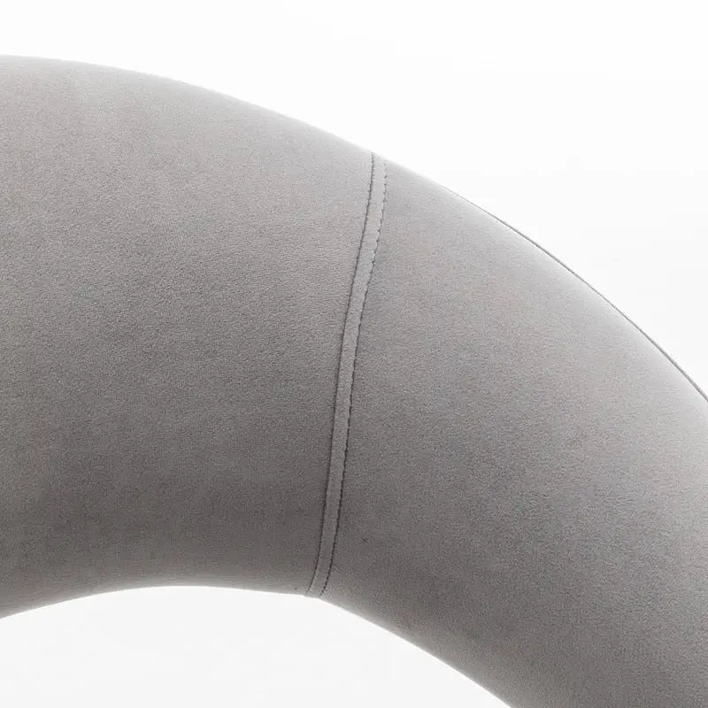 Chaise de salle à manger sans dossier en velours, style Mid-Century Modern
