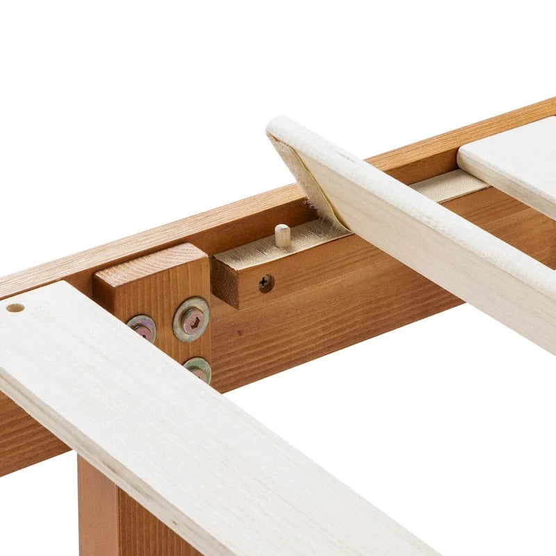 Cadre de lit plateforme classique en bois massif
