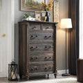 Commode de ferme à 6 tiroirs, commode rustique en bois