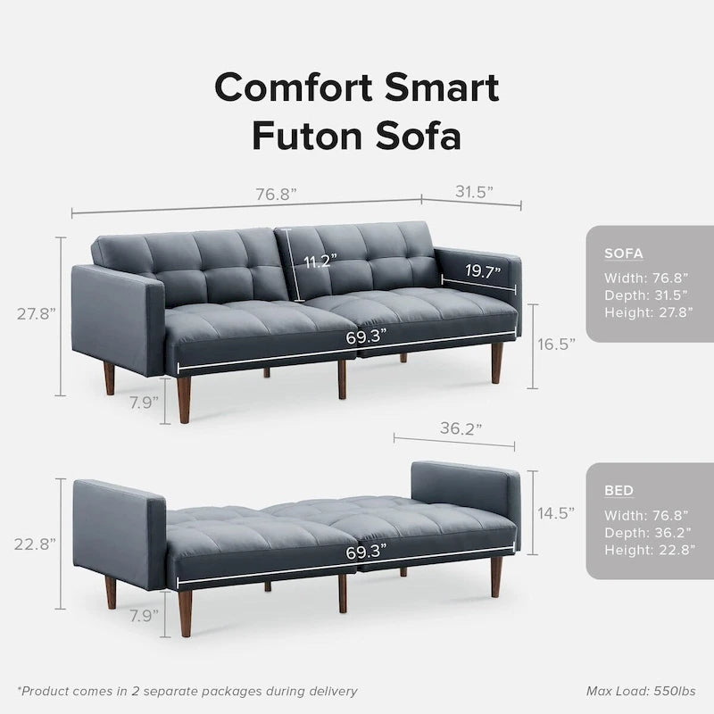 Canapé-lit convertible futon