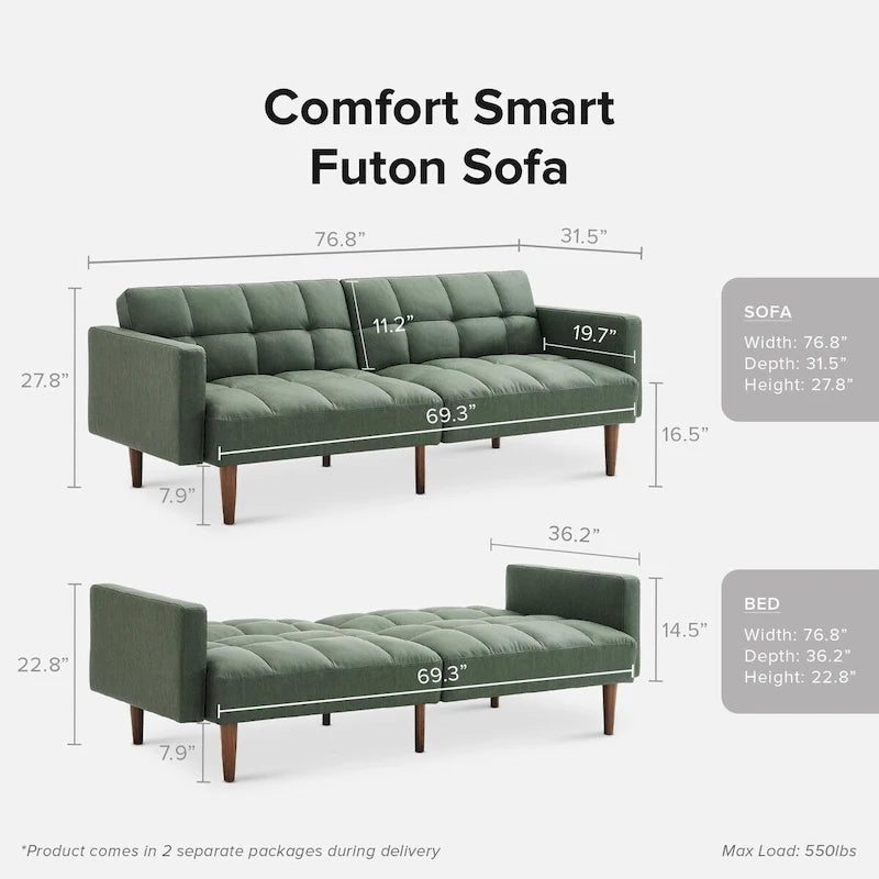 Canapé-lit convertible futon