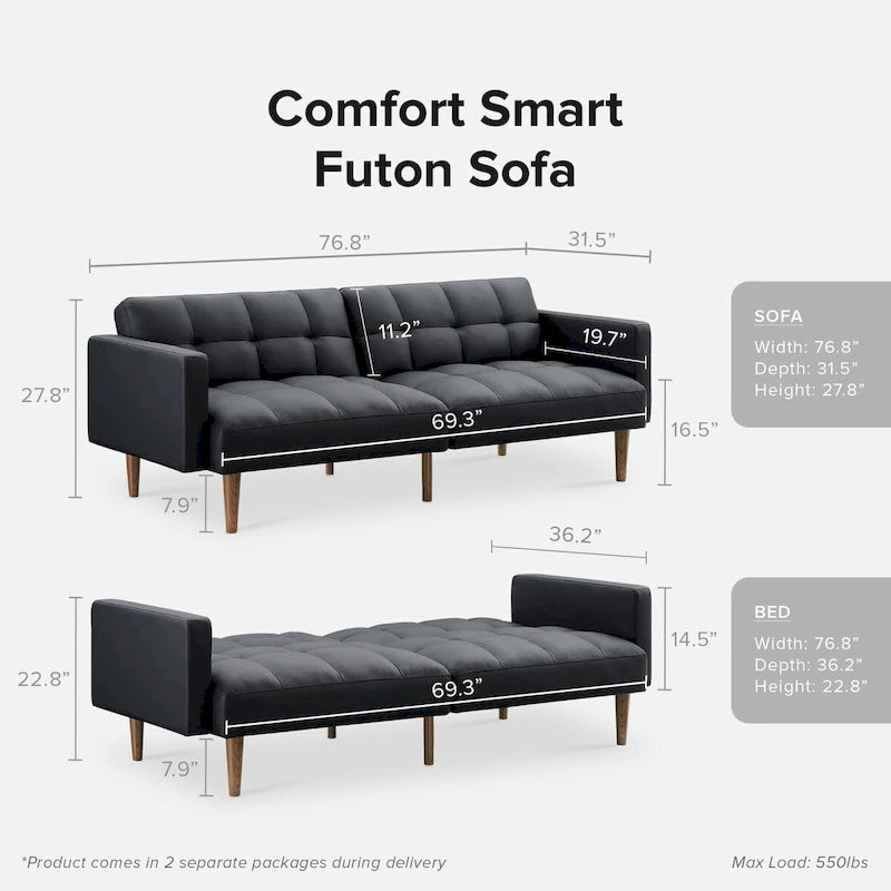Canapé-lit convertible futon