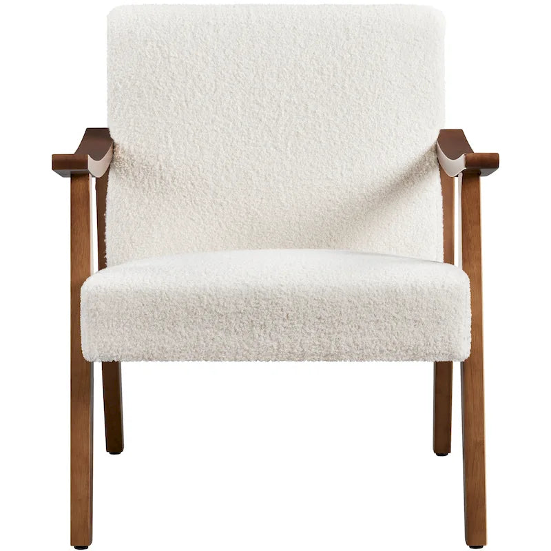 Fauteuil rembourré — Fauteuil en tissu bouclette