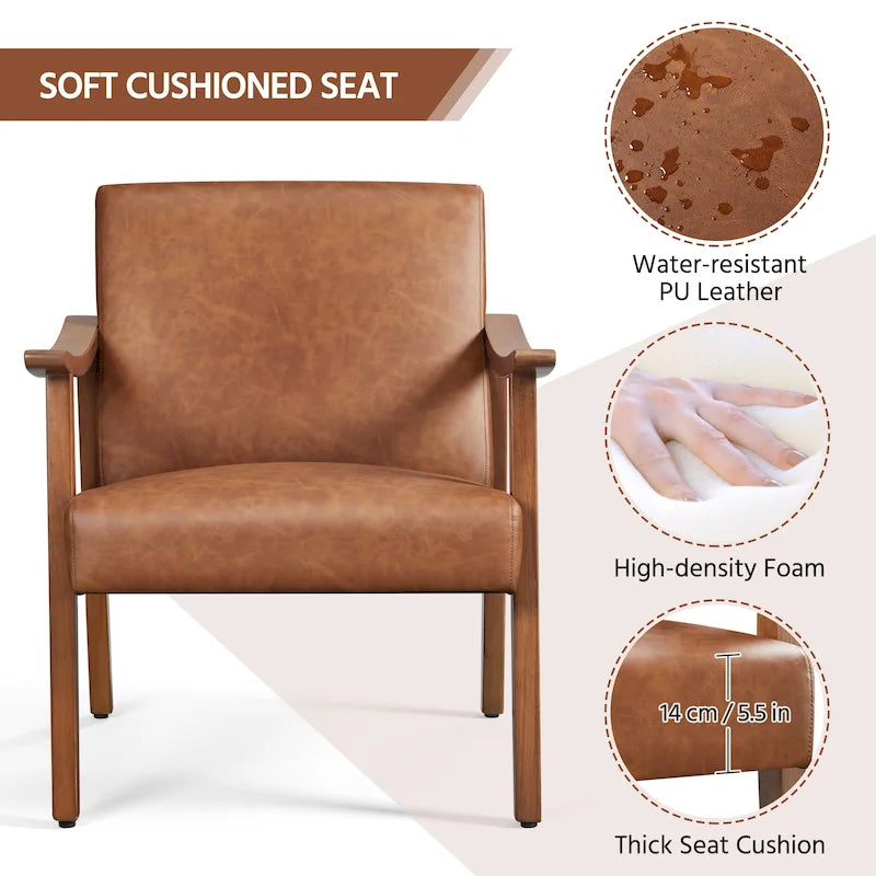 Fauteuil rembourré — Fauteuil en tissu bouclette