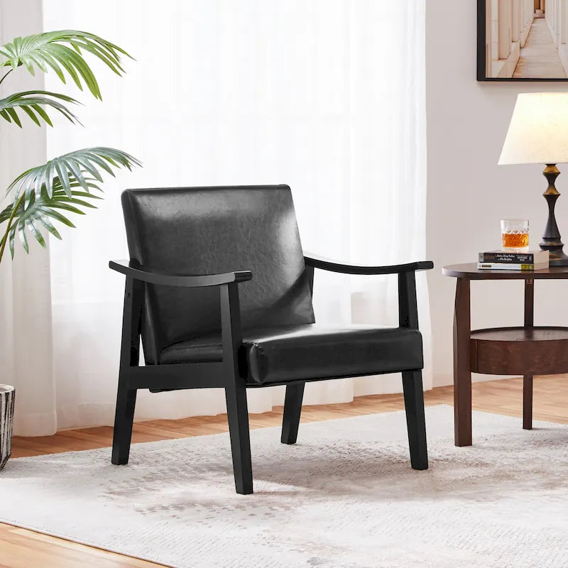 Fauteuil rembourré — Fauteuil en tissu bouclette