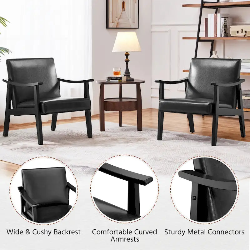 Fauteuil rembourré — Fauteuil en tissu bouclette