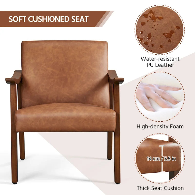 Fauteuil rembourré — Fauteuil en tissu bouclette