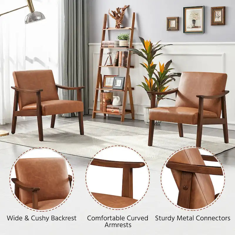 Fauteuil rembourré — Fauteuil en tissu bouclette