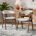 Chaises de salle à manger médiévales en tweed (lot de deux)
