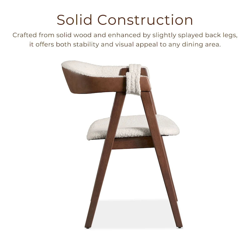 Chaises de salle à manger médiévales en tweed (lot de deux)