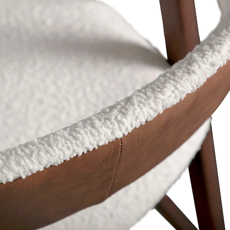 Chaises de salle à manger médiévales en tweed (lot de deux)