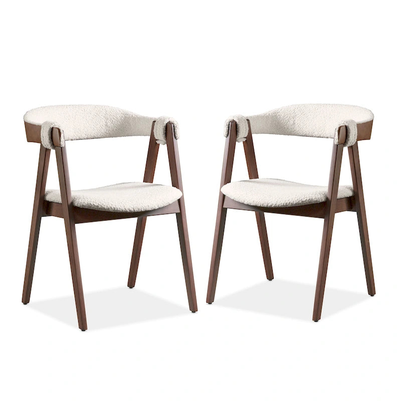 Chaises de salle à manger médiévales en tweed (lot de deux)